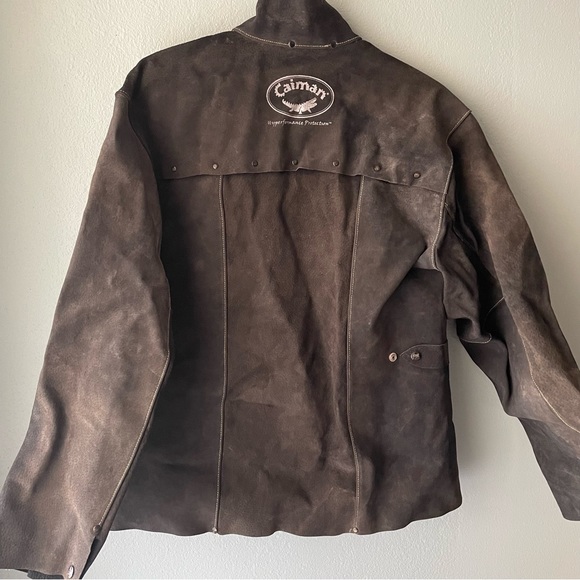 Caiman | Boarhide Black Leather Welding Jacket - Picture 9 of 13